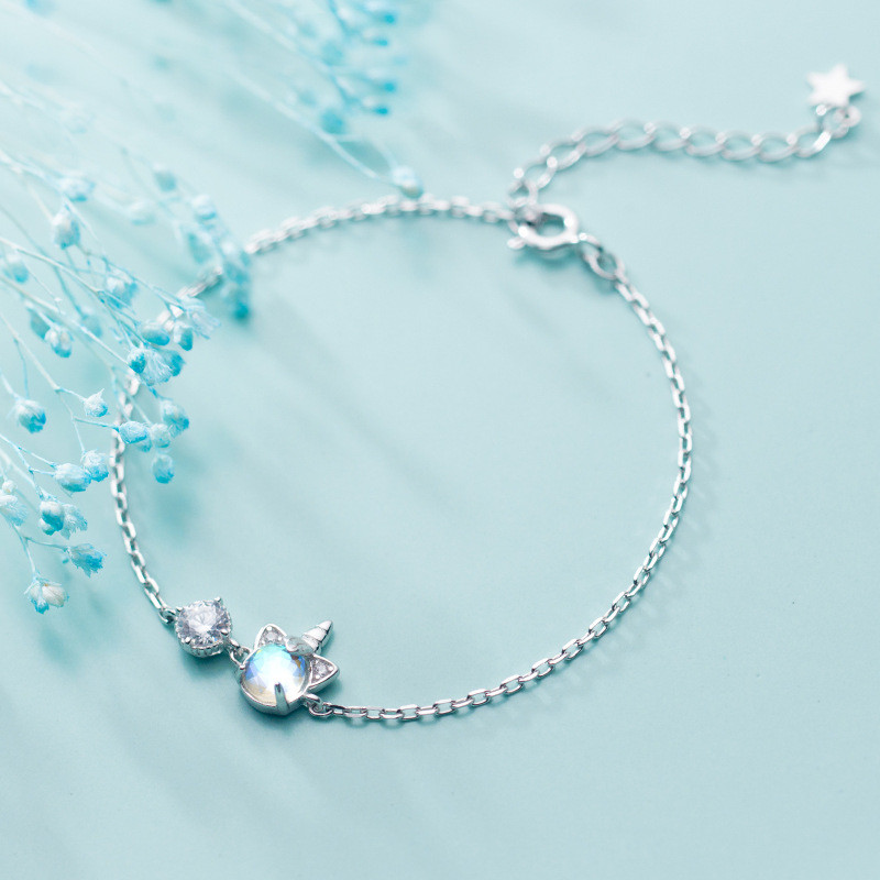 s925 sterling silver christmas sweet chic deer charm bracelet-2