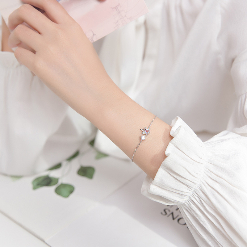 s925 sterling silver christmas sweet chic deer charm bracelet-3