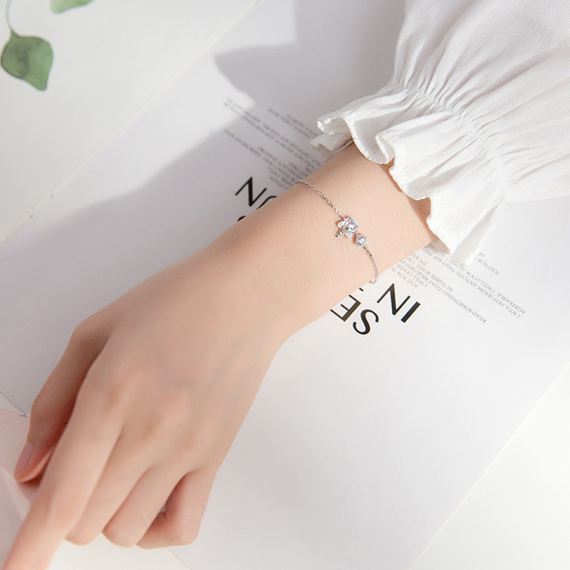 s925 sterling silver christmas sweet chic deer charm bracelet-4