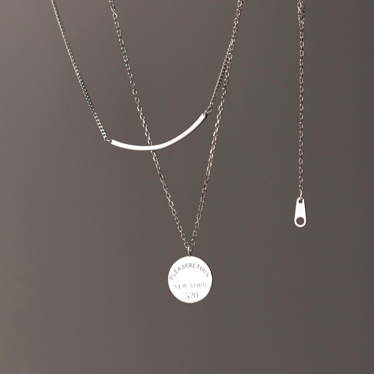 s925 sterling silver bead necklace-3